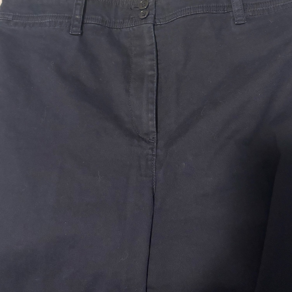 Talbots Navy Wide-Leg Chino Pants 12 Petite - Picture 7 of 7